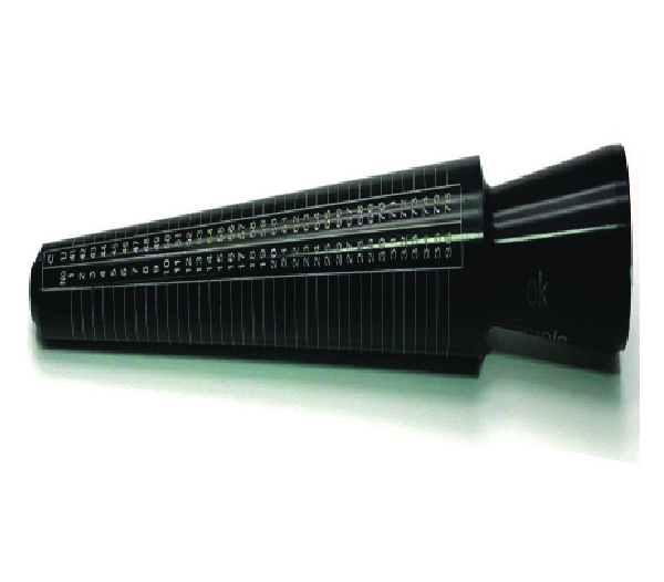 Black Laser Marked Ring Stick Sizes 1 to 36
