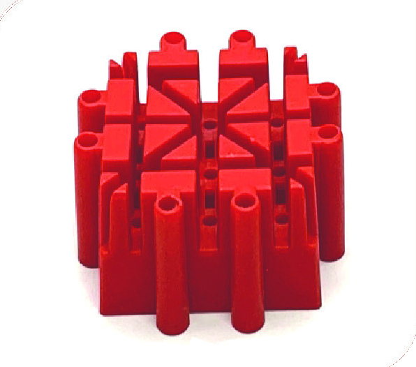 Red Square Plastic Pin Block