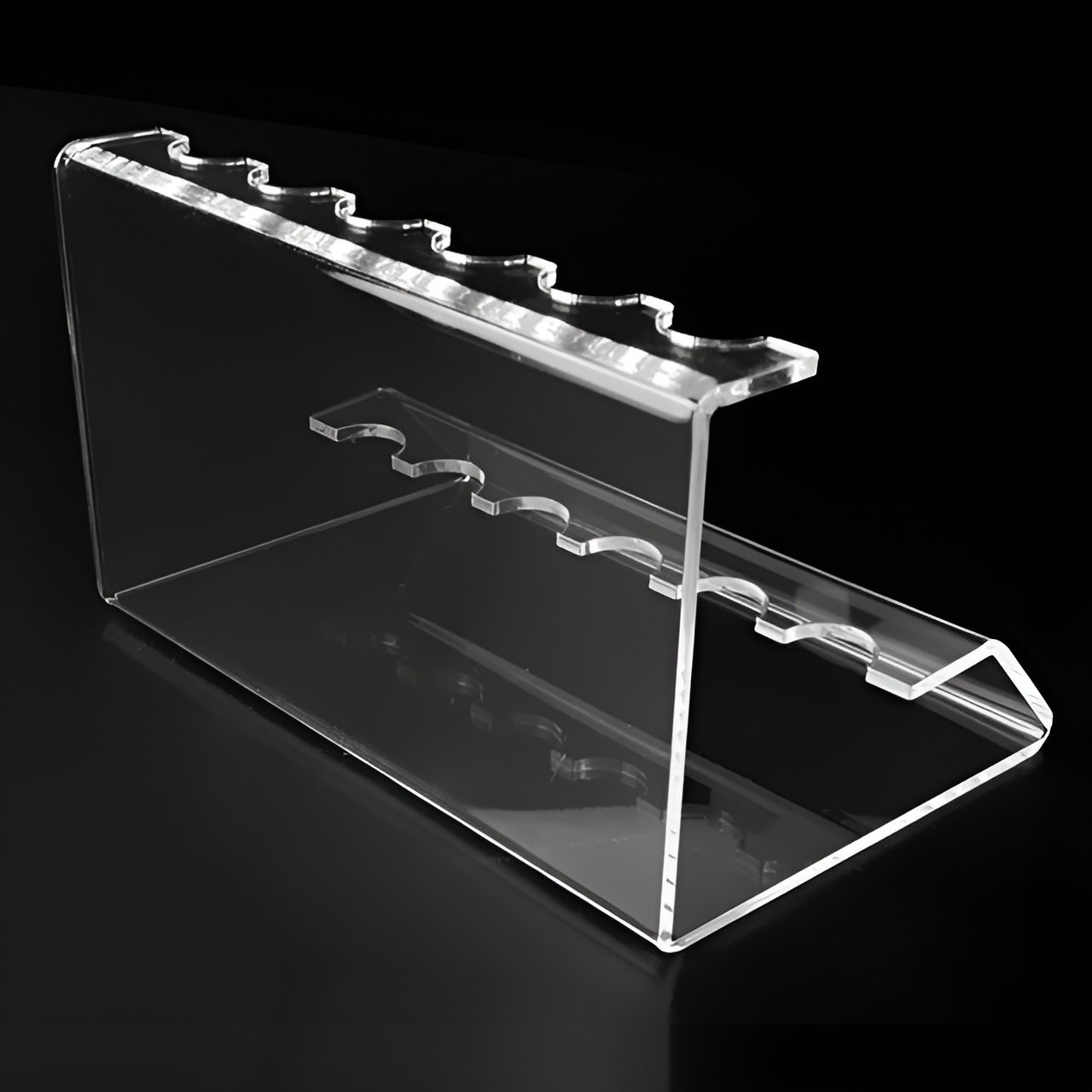 Compact Two Level Acrylic Pen Stand